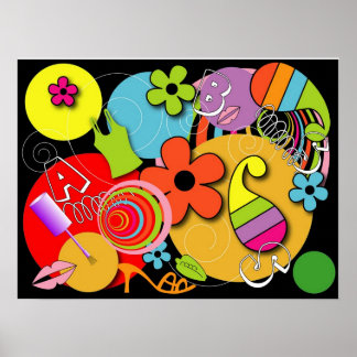 Poster Un Motif doux et féminin