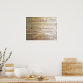 Poster Un Mur En Briques Clair (Cuisine)