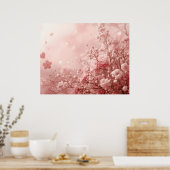 Poster Un Mur Esthétique de la Saint-Valentin Rose (Cuisine)
