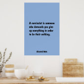 Poster Un Narcissique Est Quelqu'Un Qui Exige ... (Cuisine)