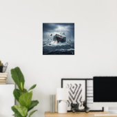 Poster Un naufrage dans une tempête (Bureau à domicile)