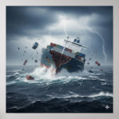 Poster Un naufrage dans une tempête (Devant)