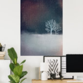 Poster Un Neige Blanc D'Hiver (Bureau à domicile)