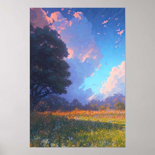 Poster Un nettoyage en or dans la forêt (Devant)