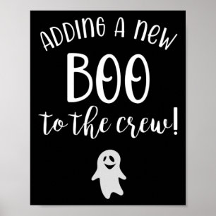 Poster Un nouveau boo pour l'équipage Halloween Grossesse