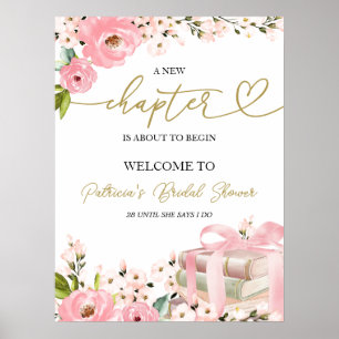 Poster Un nouveau chapitre Books Fête des mariées Bienven