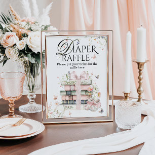 Poster Un Nouveau Chapitre Commence Floral Livre Bébé Fil