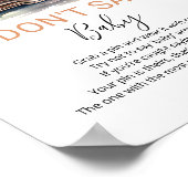 Poster Un nouveau chapitre ne dit pas Baby shower Jeu sig (Coin)