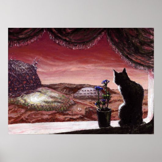 Poster Un nouveau monde entier - Sci-Fi - Chat sur Mars (Devant)