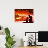 Poster Un nouveau monde entier - Sci-Fi - Chat sur Mars (Bureau à domicile)