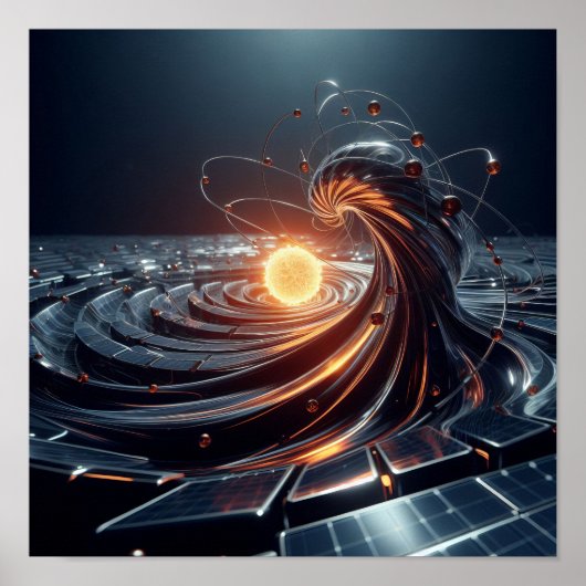 Poster Un noyau lumineux dans l'espace virtuel (Devant)