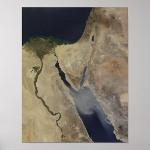 Poster Un nuage de la poussière bronzage d'Arabie