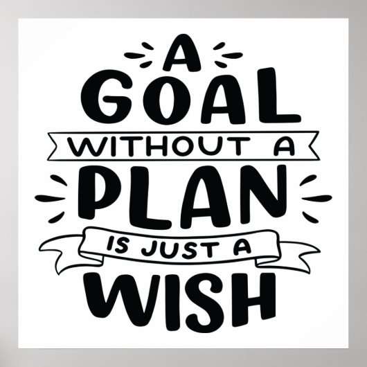Poster Un Objectif Sans Plan N'Est Qu'Un Souhait (Devant)