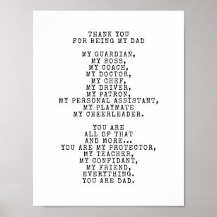 Poster Un Ode pour papa   Personnaliser ce poème