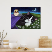 Poster Un oeil attentif | Imaginaire Tuxedo Cat Art (Cuisine)