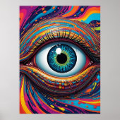 Poster Un oeil dans l'affiche de l'espace de Syber (Devant)