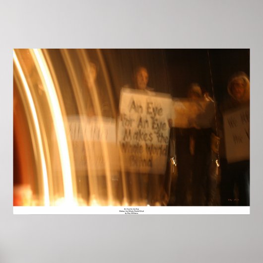 Poster Un oeil pour un oeil rend aveugle le monde entier (Devant)