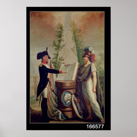 Poster Un officier de la Garde nationale prêtant serment (Devant)