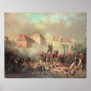 Poster Un officier donnant l'ordre de tirer