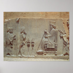 Poster Un officier médian rend hommage au roi Darius