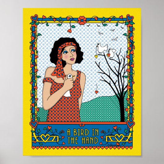 Poster Un oiseau dans l'affiche Hand_B_8x10 (Devant)