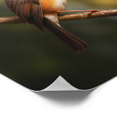 Poster Un oiseau qui chante le matin (Coin)