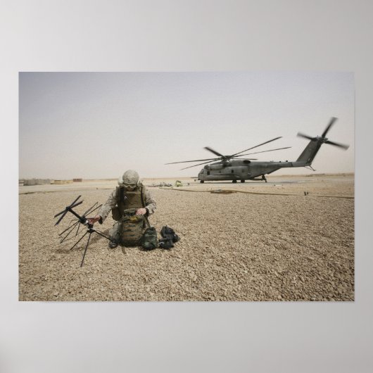 Poster Un opérateur radio de terrain (Devant)