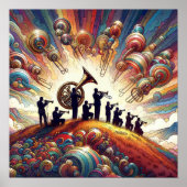 Poster Un orchestre de cuivres (Devant)