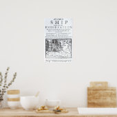 Poster Un Ould Ship appelé Exhortation' (Cuisine)