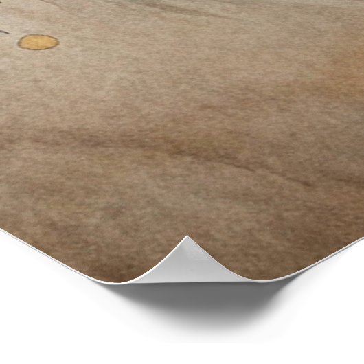 Poster Un ours mignon en forêt (Coin)