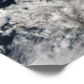 Poster Un panache gris pâle souffle du sommet (Coin)