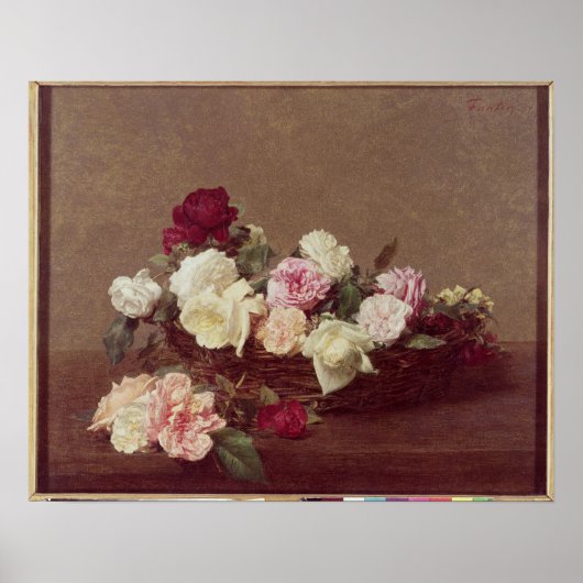 Poster Un panier de Rose, 1890 (Devant)