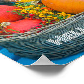 Poster Un panier de vacances avec citrouilles (Coin)