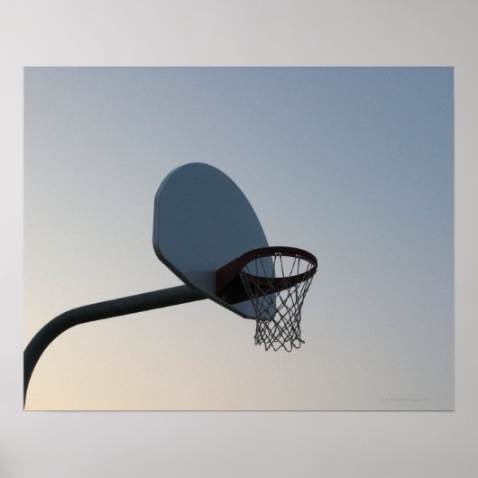 Poster Un panier et un filet de basket. Bleu clair (Devant)