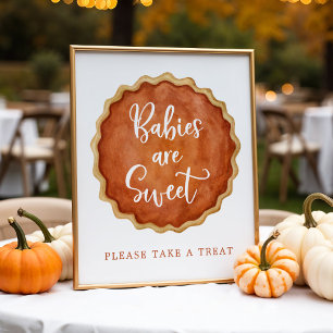 Poster Un panneau Bébés Sont Mignons pour la fête prénata
