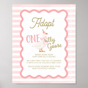 Poster Un panneau d'adoption d'une oie idiote