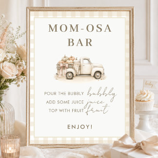 Poster Un panneau de bar pour Baby Shower Momosa Petit ca