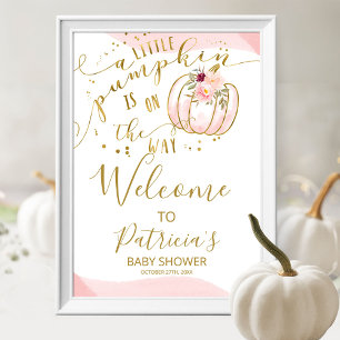 Poster Un panneau de bienvenue pour Baby Shower pour une