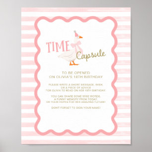 Poster Un panneau de capsule temporelle pour le 1er anniv