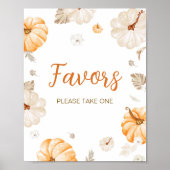 Poster Un panneau de faveurs de petite citrouille douce (Devant)
