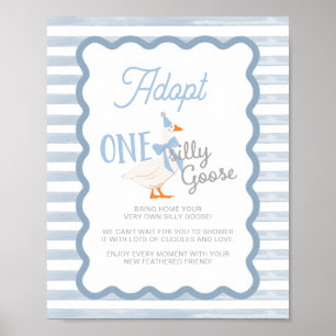 Poster Un panneau de fête « Une oie idiote adopte un anim