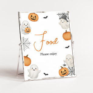 Poster Un panneau de nourriture pour Halloween A Little B