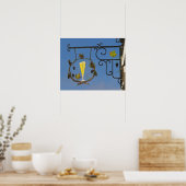 Poster Un panneau en fer forgé qui illustre le thème (Cuisine)