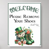 Poster Un panneau St Patricks Day de retrait des chaussur (Devant)