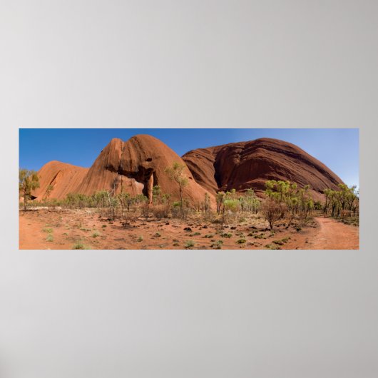 Poster Un panorama unique depuis Uluru Ayers Rock (Devant)