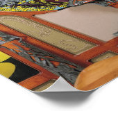 Poster Un paon du panneau central d'une fresque (Coin)