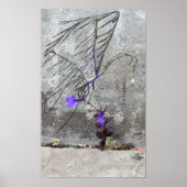 Poster Un papillon a atterri sur la violette (Devant)