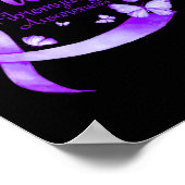 Poster Un papillon de sensibilisation à la fibromyalgie 1 (Coin)
