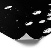 Poster Un papillon délicat avec des gouttes de rosée (Coin)