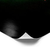 Poster Un papillon et rose (Coin)
